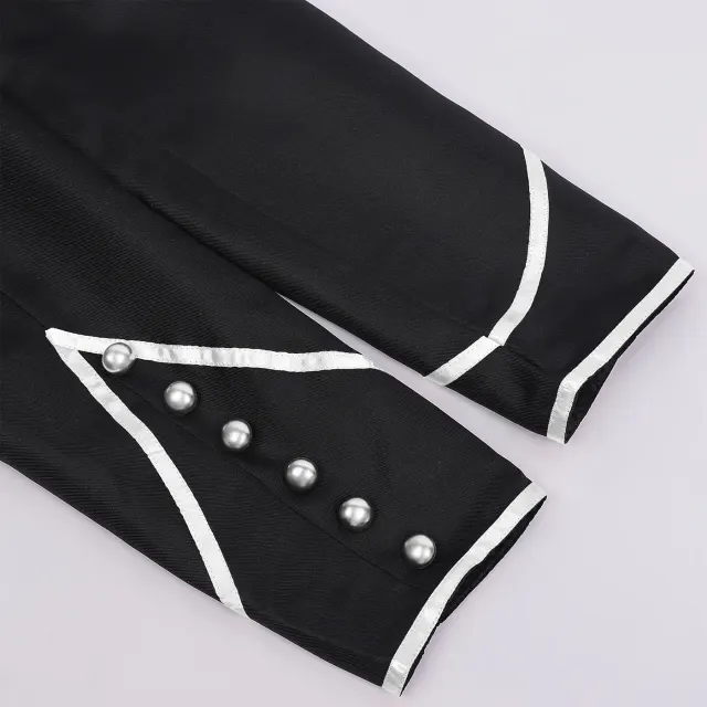 Ärmelloses Mittelalter-Gothic-Steampunk-Kostüm-Set für Herren Detail 7