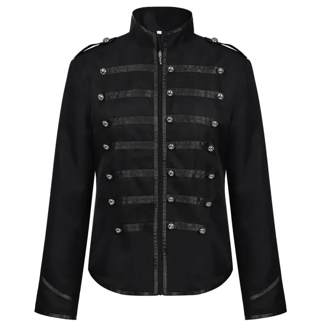 Ärmelloses Mittelalter-Gothic-Steampunk-Kostüm-Set für Herren Detail 8