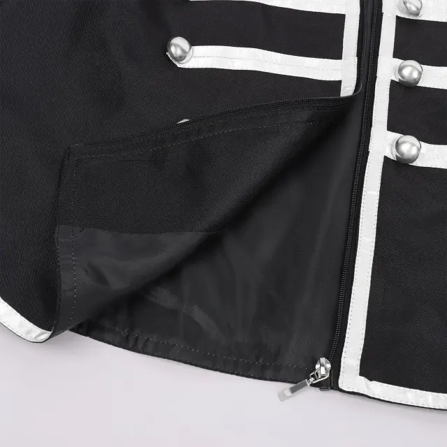 Ärmelloses Mittelalter-Gothic-Steampunk-Kostüm-Set für Herren Detail 18