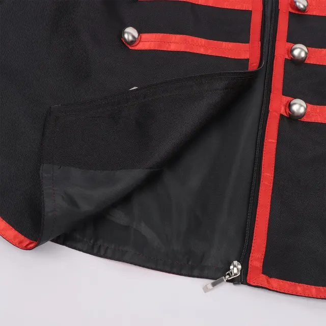 Ärmelloses Mittelalter-Gothic-Steampunk-Kostüm-Set für Herren Detail 22
