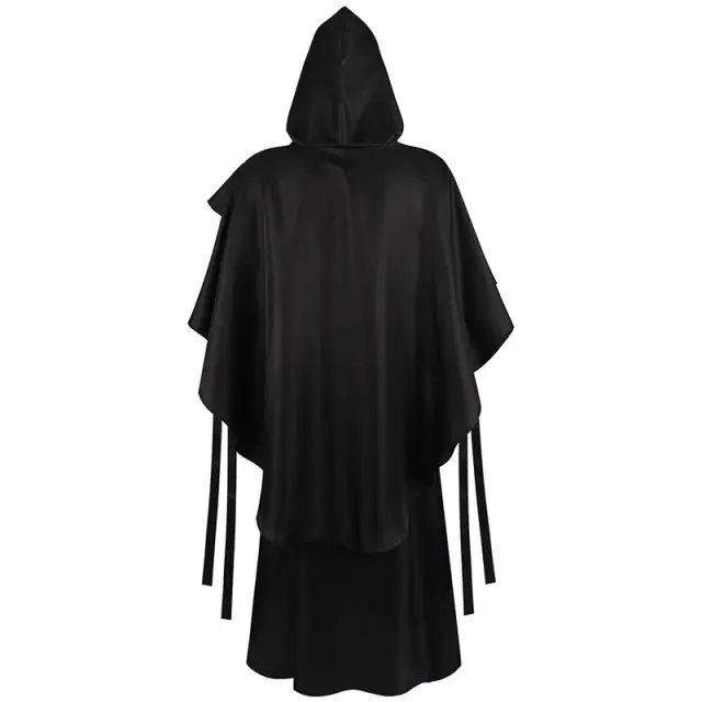 detalle de Disfraz de Halloween de túnica cosplay de la Parca medieval para hombre 3