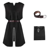 Chaleco medieval - Negro (con cinturón)