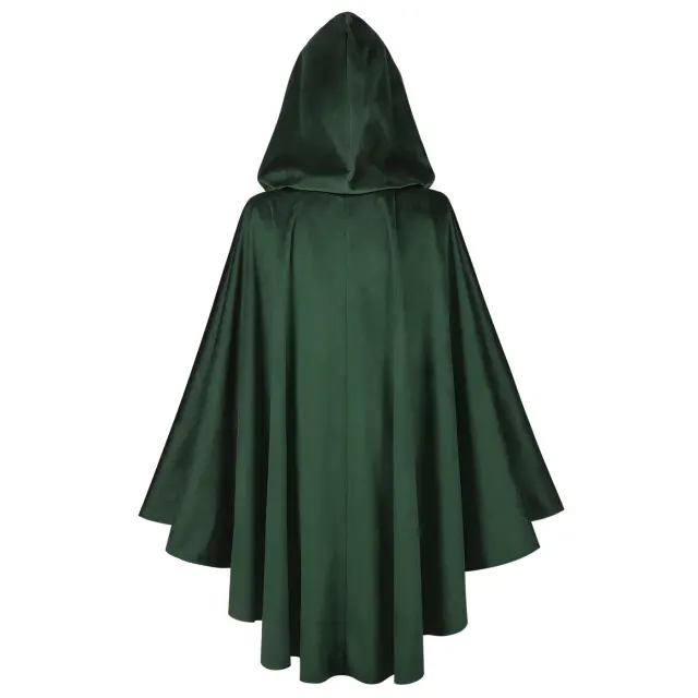Men's Medieval Hooded Gothic Cloak for Cosplay and Halloween detail 3