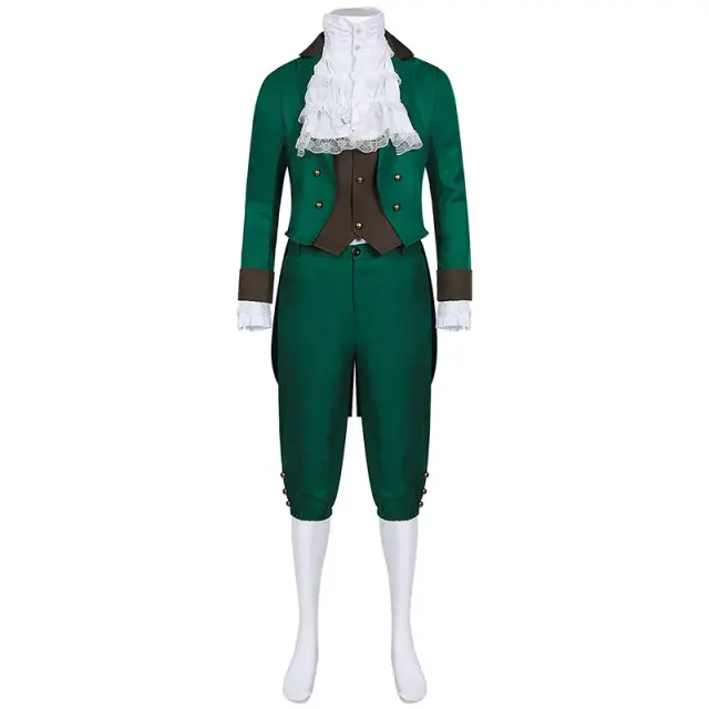 detalle de Conjunto de disfraz cosplay para hombre con frac irlandés medieval y sombrero 1