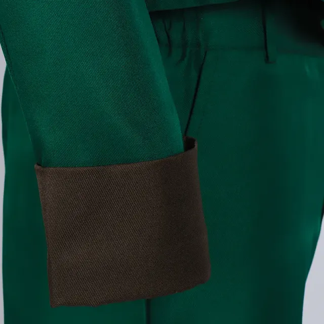 detalle de Conjunto de disfraz cosplay para hombre con frac irlandés medieval y sombrero 10