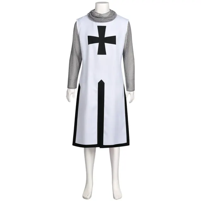 男士中世纪骑士带帽锁子甲 Cosplay 服装 详情 10