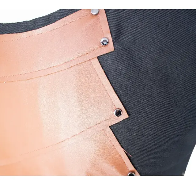 Herren-Mittelalter-Ritter-Cosplay-Kostüm mit Lederweste für Halloween Detail 7