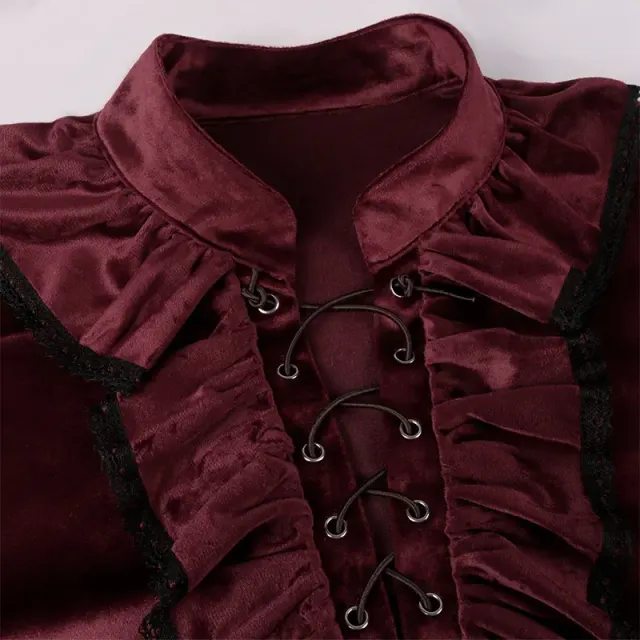Men's Medieval Punk Cosplay Tailcoat, Shirt & Pants detail 7