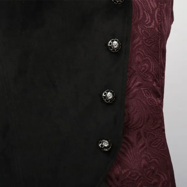 Men's Medieval Punk Vest for Halloween Cosplay Stage Costume detail 6