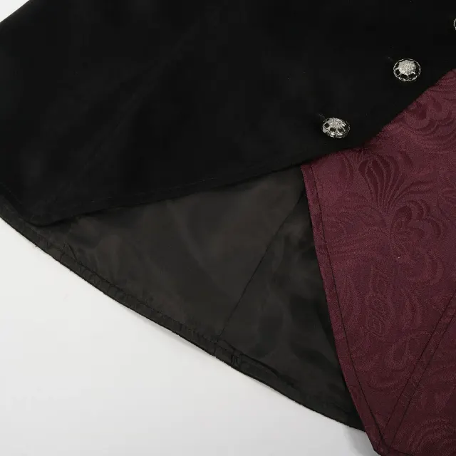 Men's Medieval Punk Vest for Halloween Cosplay Stage Costume detail 8