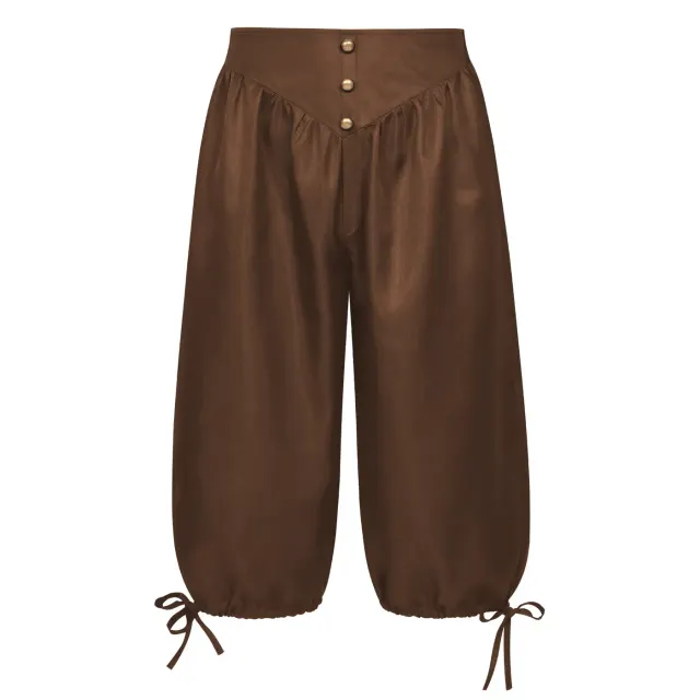 detalle de Pantalones de disfraz de pirata con cordones medievales y renacentistas para hombre 10