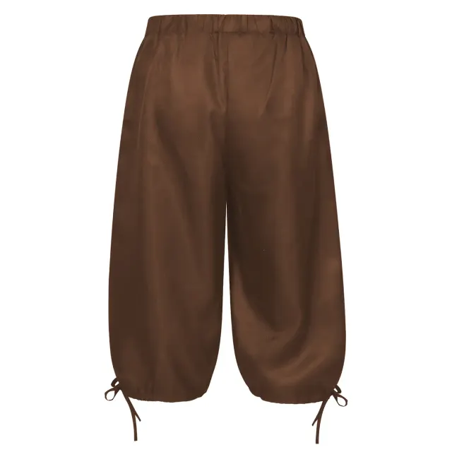 detalle de Pantalones de disfraz de pirata con cordones medievales y renacentistas para hombre 12