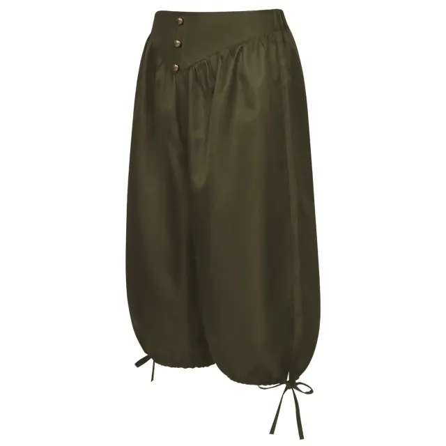 detalle de Pantalones de disfraz de pirata con cordones medievales y renacentistas para hombre 14