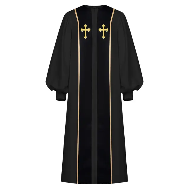 Robe rituelle médiévale pour homme, costume de scène et cosplay Halloween détail 11