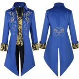 Frack mit Silberbesatz Stil 2 - Blau