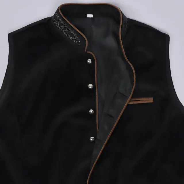 Herren Oktoberfest Bayerische Samtweste Cosplay-Kostüm Detail 5