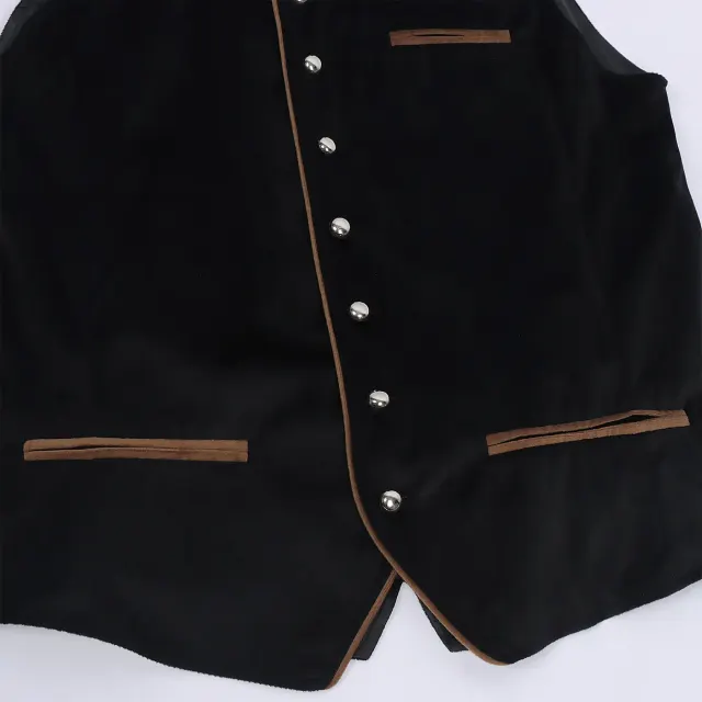 Herren Oktoberfest Bayerische Samtweste Cosplay-Kostüm Detail 7