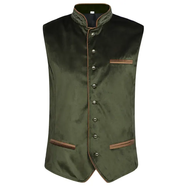 Herren Oktoberfest Bayerische Samtweste Cosplay-Kostüm Detail 16
