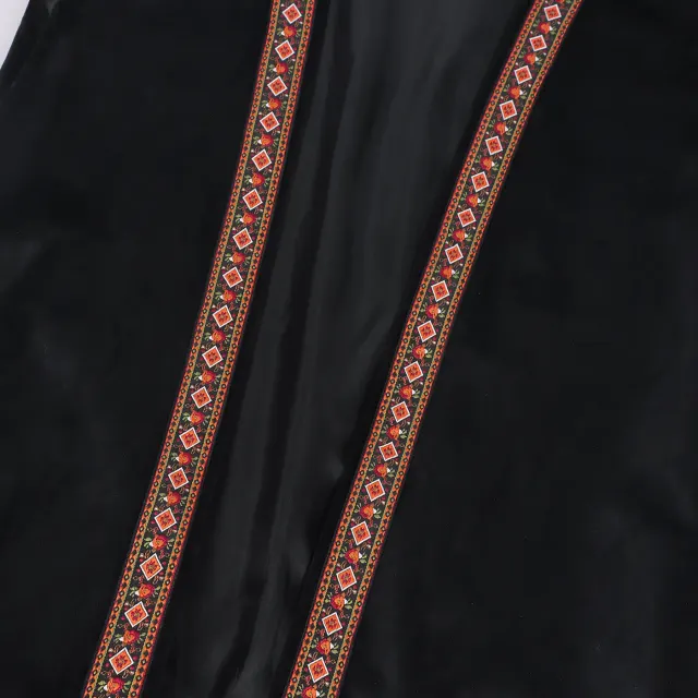Men's Pirate Embroidered Long Vest Medieval Cosplay Costume detail 7