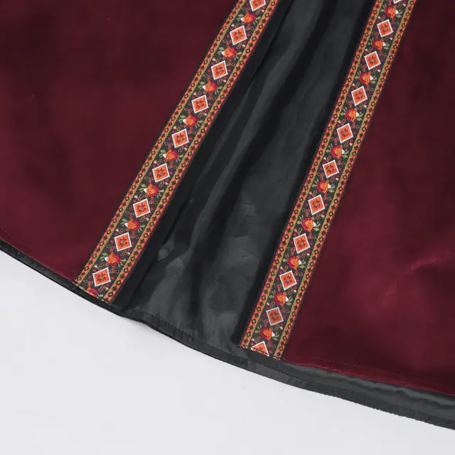 Men's Pirate Embroidered Long Vest Medieval Cosplay Costume detail 14