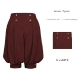Pantalon pirate bouffant - Rouge