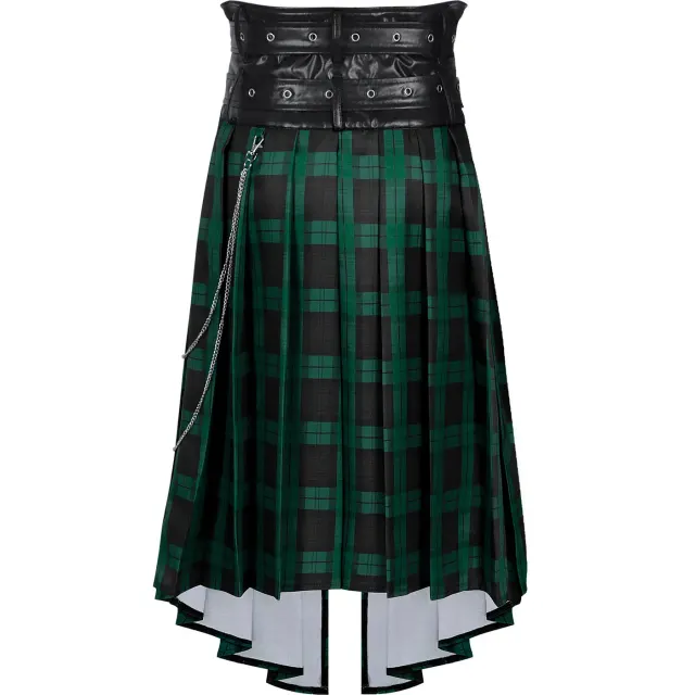 Herren-Faltenrock mit Gothic-Karomuster für Cosplay und Bühne Detail 22