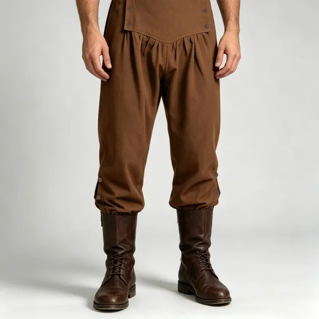 Costume cosplay Renaissance pirate pour homme, chemise et pantalon détail 1