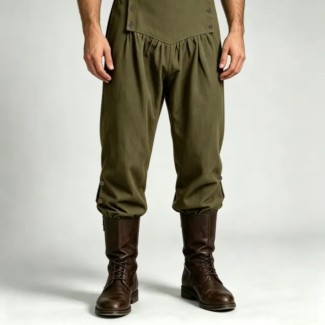 Costume cosplay Renaissance pirate pour homme, chemise et pantalon détail 2