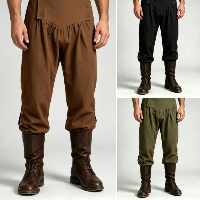 Renaissance-Piraten-Cosplay-Set für Herren mit langärmligem Pulloverhemd und langer Hose.