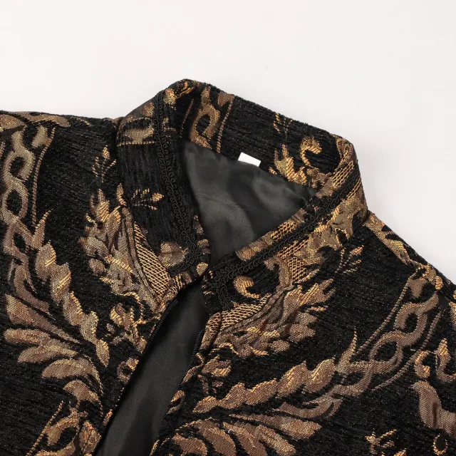 Ensemble médiéval Renaissance pour homme avec gilet à double couche et short bouffant détail 4