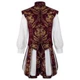 Ensemble haut de gamme de cour médiévale - Rouge