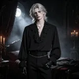 Camisa de corte - Negro