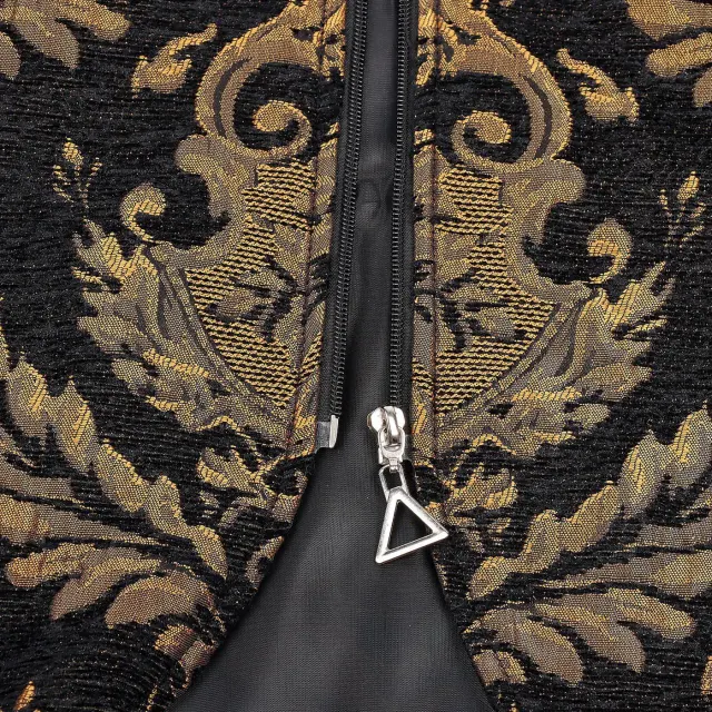detalle de Chaqueta cosplay con cuello alto de estilo corte Tudor del Renacimiento para hombre 5