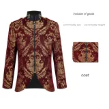 Chaqueta de corte con cuello alto - Rojo