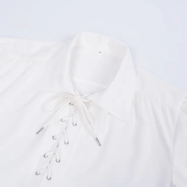 Chemise cosplay à volants pour homme, style Renaissance, victorien et steampunk détail 1