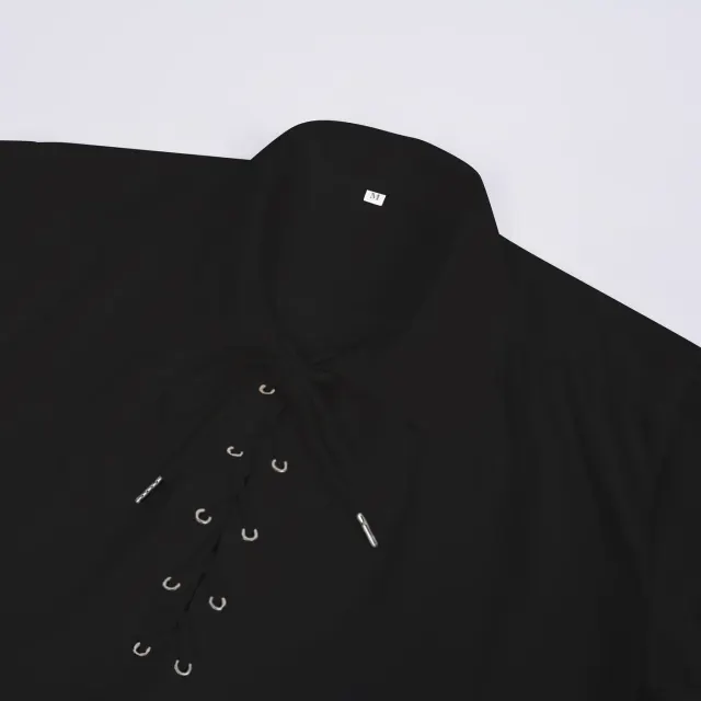 Chemise cosplay à volants pour homme, style Renaissance, victorien et steampunk détail 5