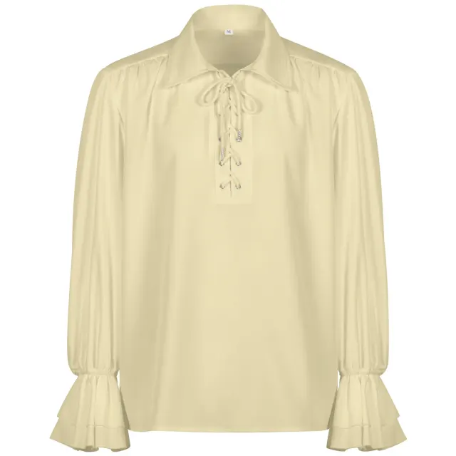 Chemise cosplay à volants pour homme, style Renaissance, victorien et steampunk détail 22
