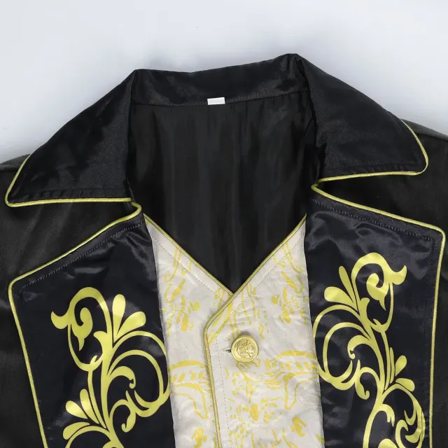 Men's Steampunk Gothic Embroidered Tailcoat Cosplay Jacket detail 3