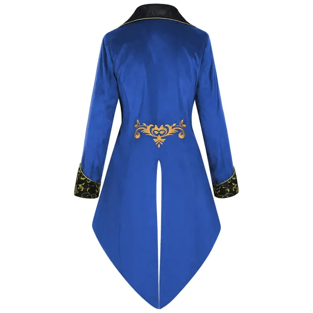 Men's Steampunk Gothic Embroidered Tailcoat Cosplay Jacket detail 16