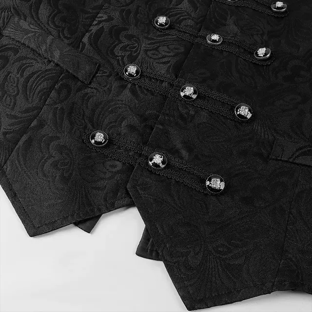 detalle de Conjunto de disfraz cosplay steampunk renacentista para hombre con chaleco y pantalones 16