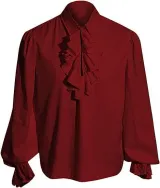 Camisa renacentista - Rojo oscuro