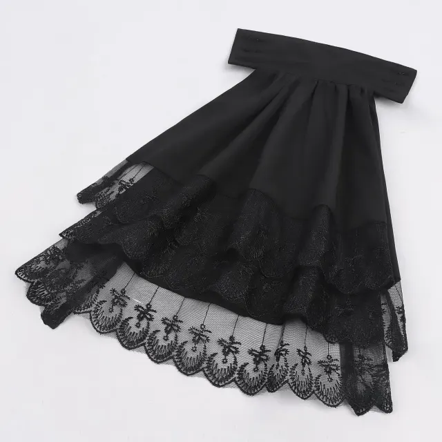 detalle de Camisa cosplay steampunk victoriana con flecos oscuros para hombre 9