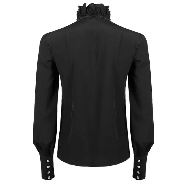 Men's Steampunk Victorian Ruffled Shirt Medieval Stage Top detail 3