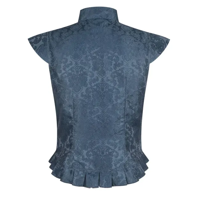 detalle de Chaleco medieval Tudor de jacquard y volantes para hombre para cosplay de Halloween 3