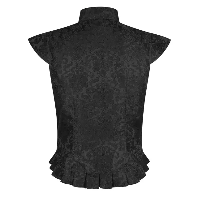 detalle de Chaleco medieval Tudor de jacquard y volantes para hombre para cosplay de Halloween 10
