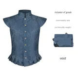 26316 Estilo de chaleco jacquard 3 - Azul