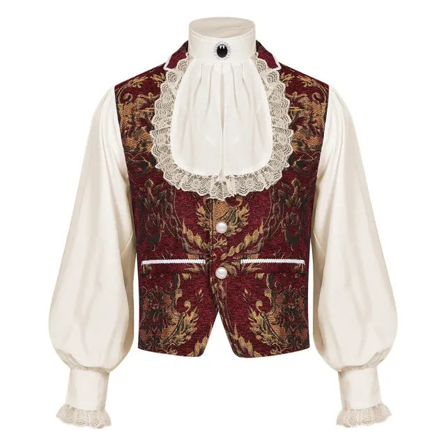 Men's Tudor King Cosplay Vest Set Renaissance Stage Costume detail 2