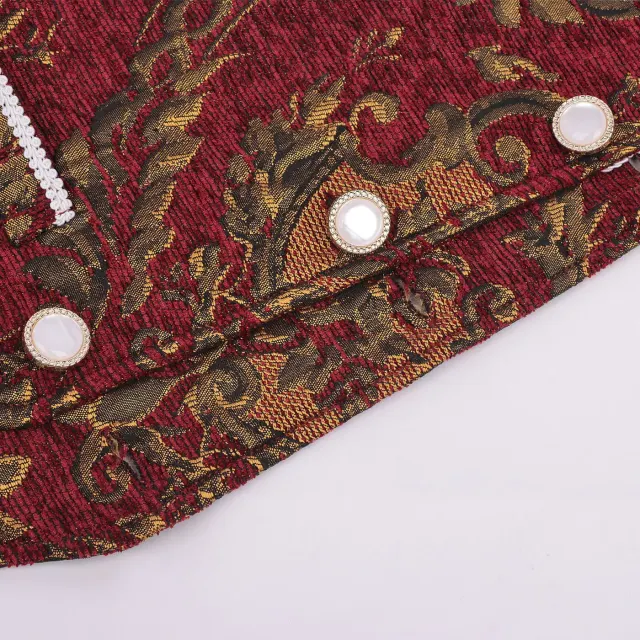Men's Tudor King Cosplay Vest Set Renaissance Stage Costume detail 6