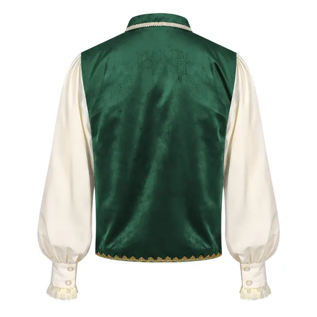 Ensemble costume cosplay Renaissance Tudor prince et roi pour homme détail 3