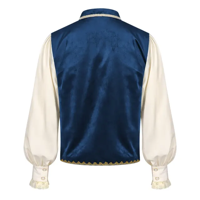 Ensemble costume cosplay Renaissance Tudor prince et roi pour homme détail 5